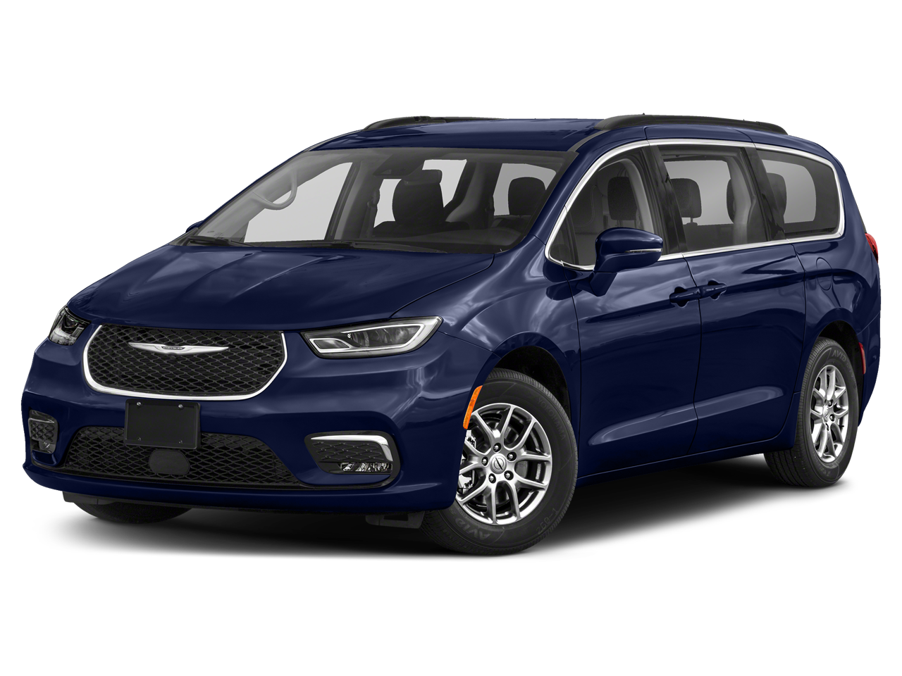 2021 Chrysler Pacifica Pinnacle in Ocean Blue Metallic — front three-quarter view
