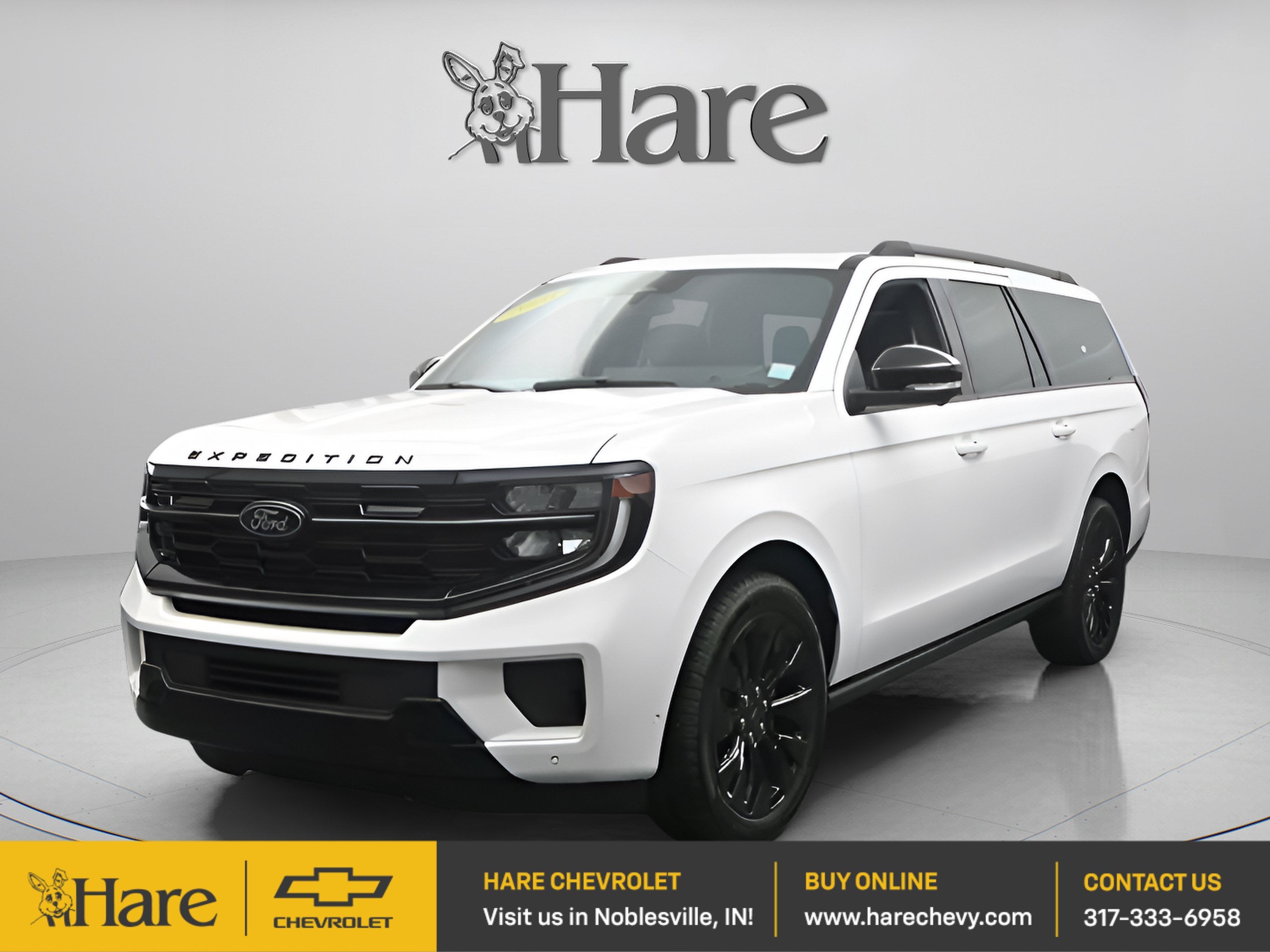 2025 Ford Expedition Max Platinum in White Metallic — front three-quarter view