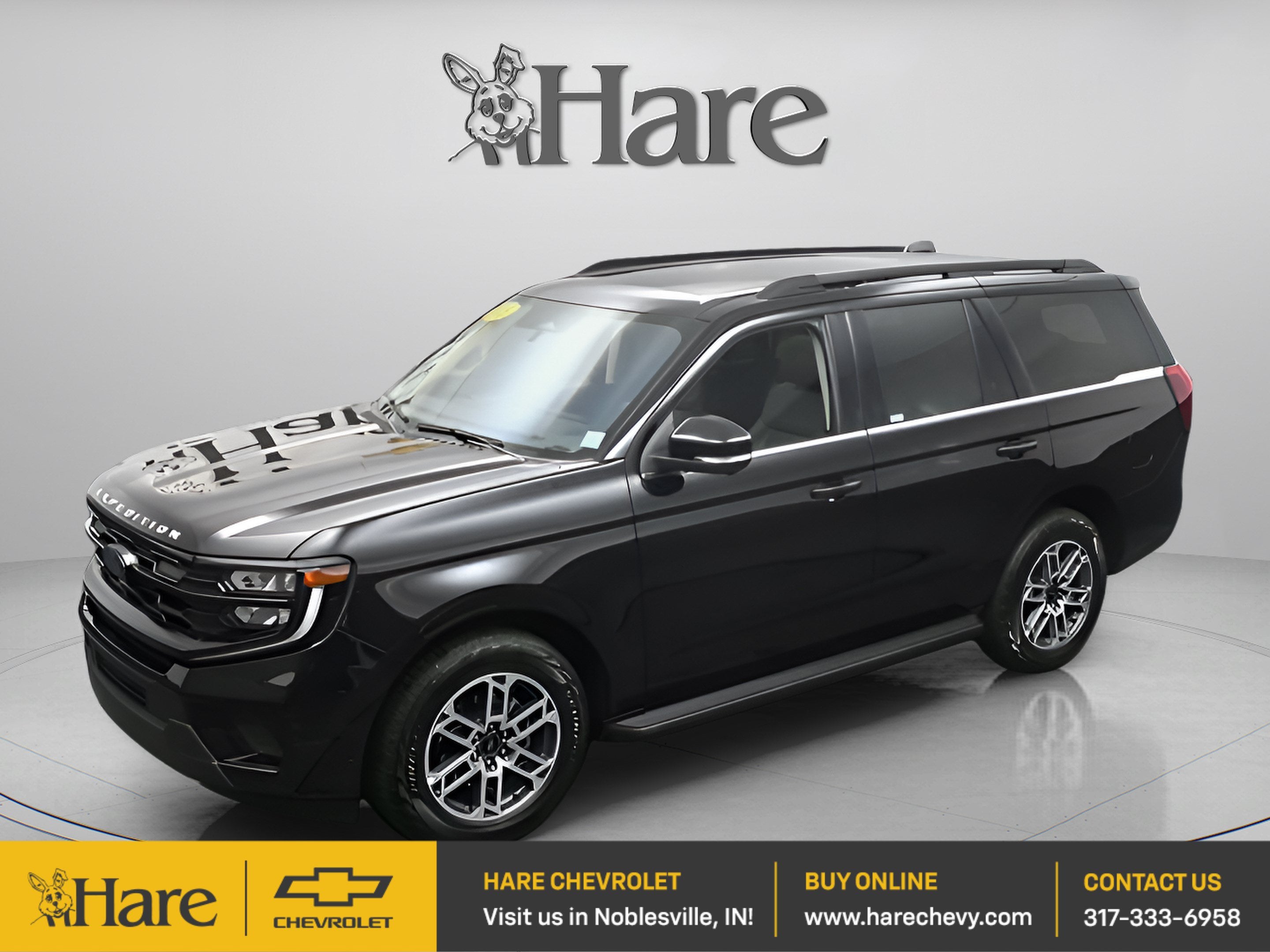 2025 Ford Expedition Active in Black Metallic — front three-quarter view