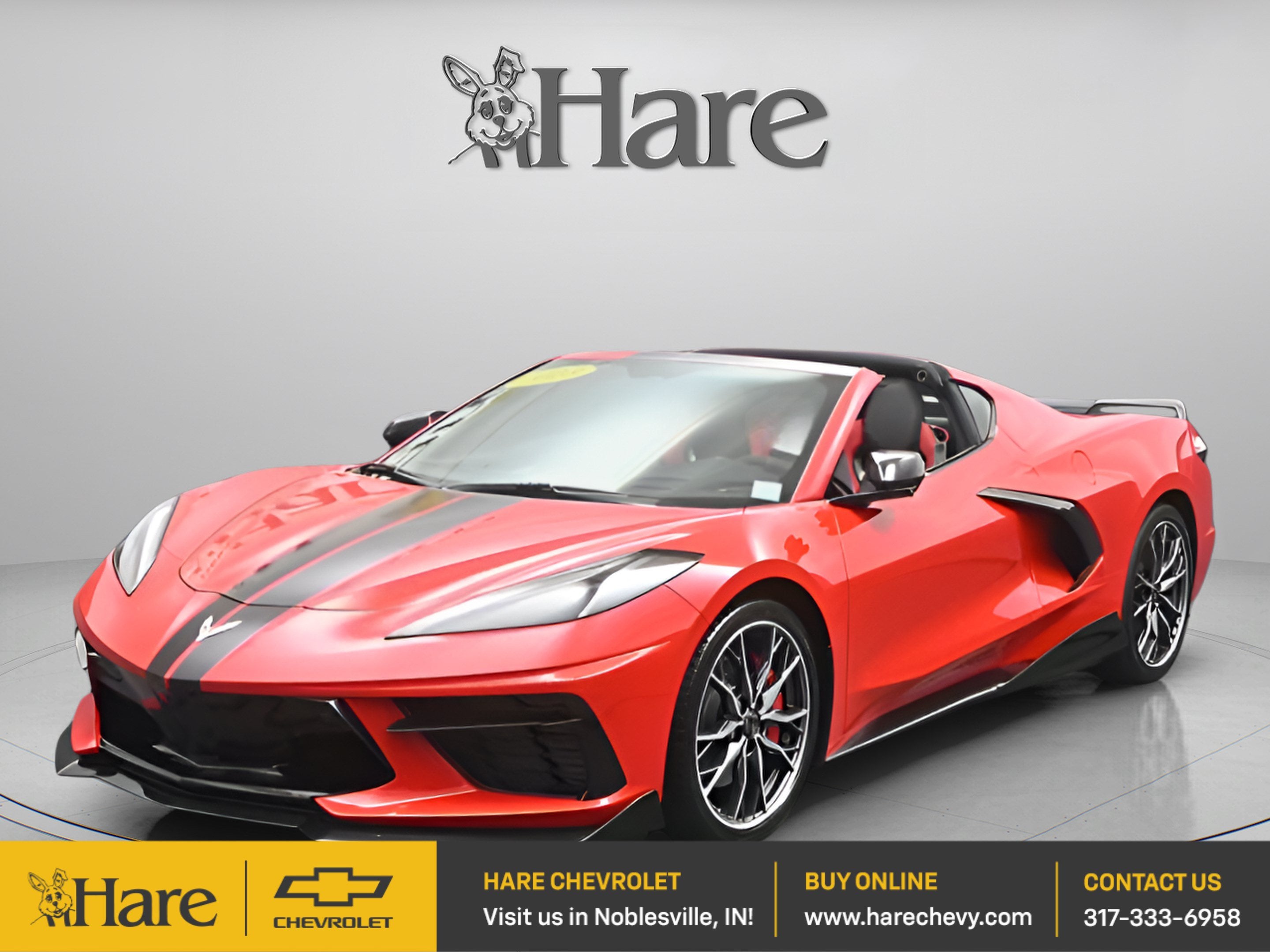 2023 Chevrolet Corvette Stingray 2LT in Torch Red — front three-quarter view