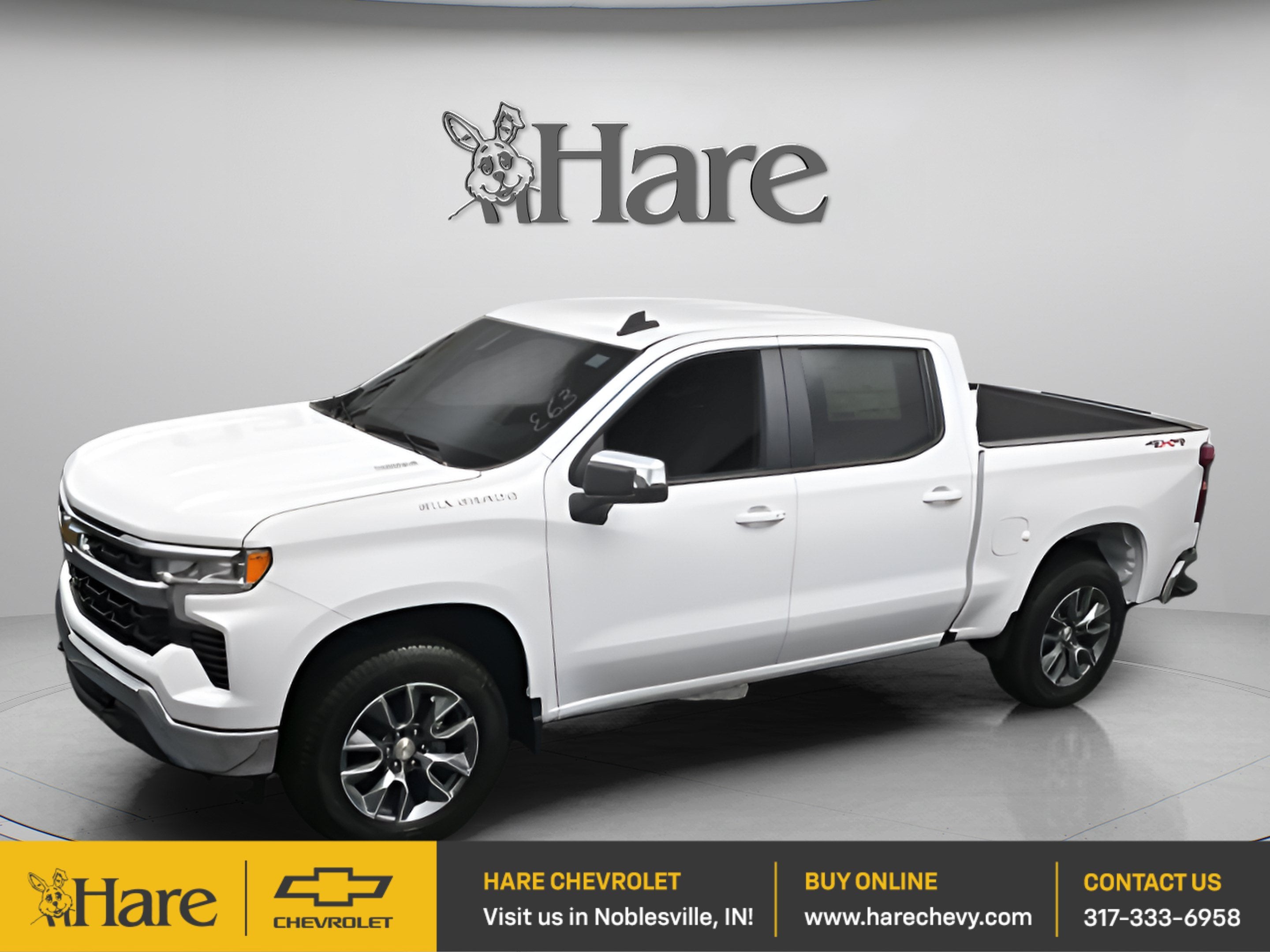 2026 Chevrolet Silverado 1500 LT (2FL) in Summit White — front three-quarter view