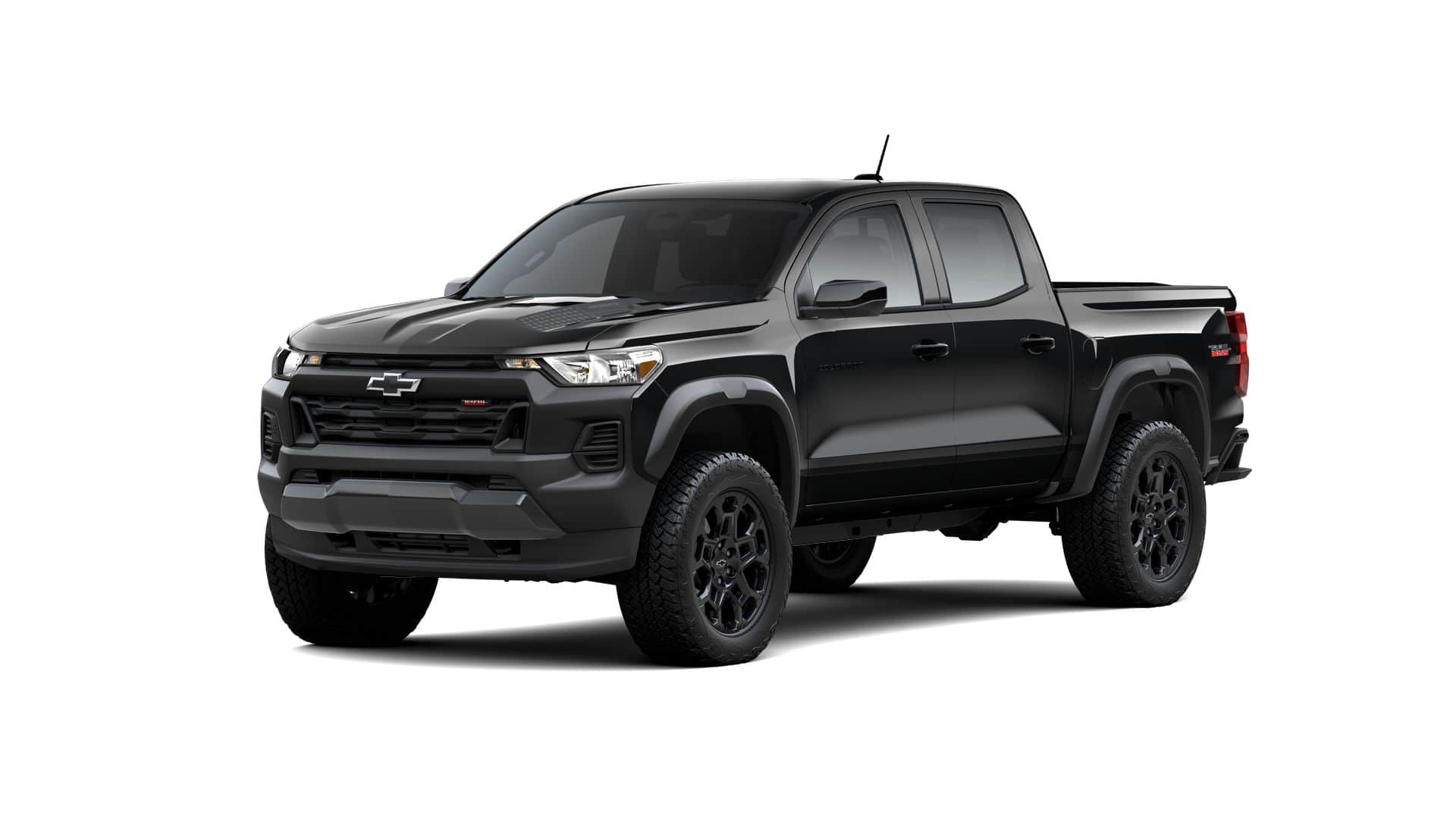 2026 Chevrolet Colorado Trail Boss in Black — front three-quarter view