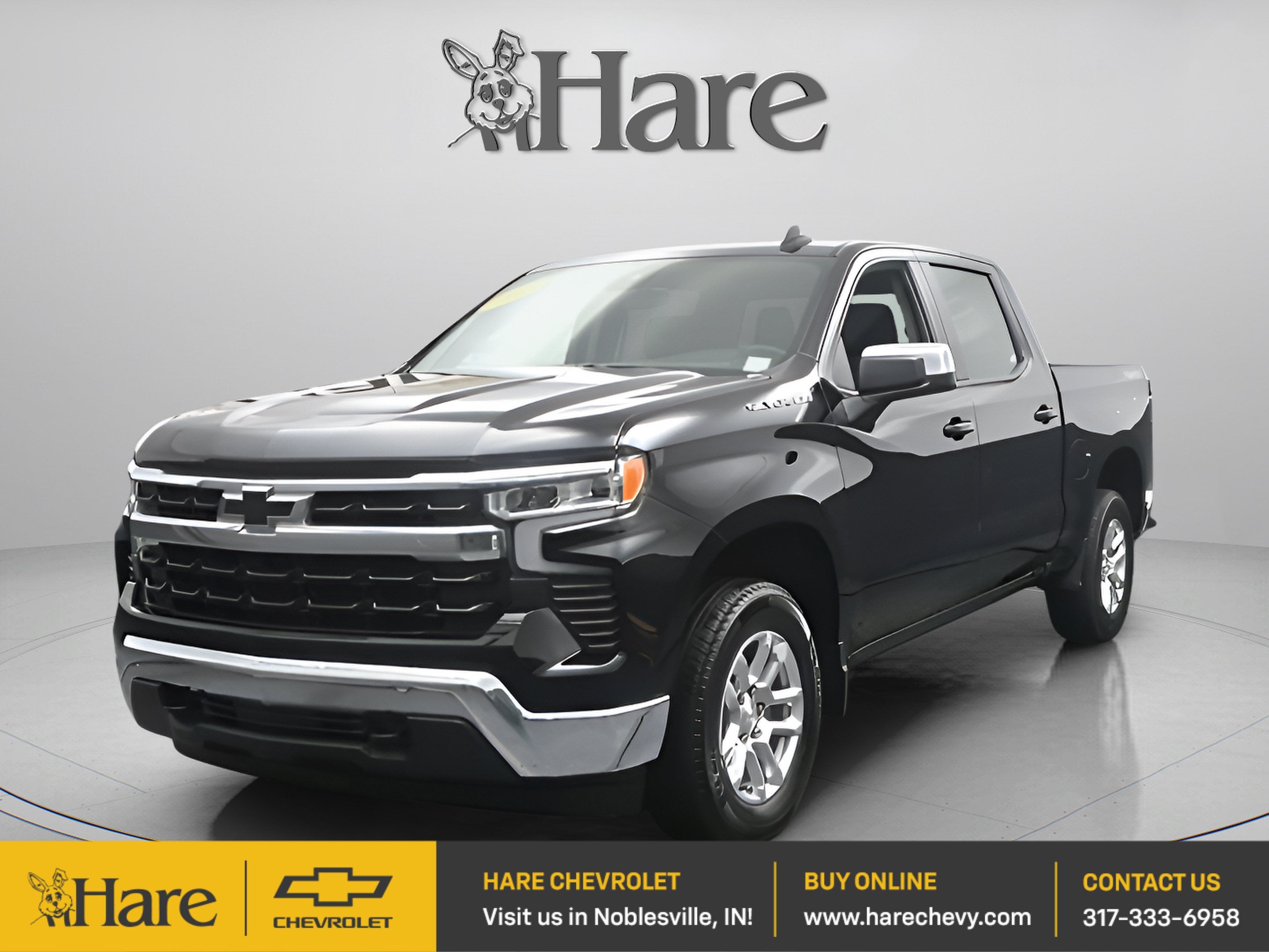 2023 Chevrolet Silverado 1500 LT in Black — front three-quarter view