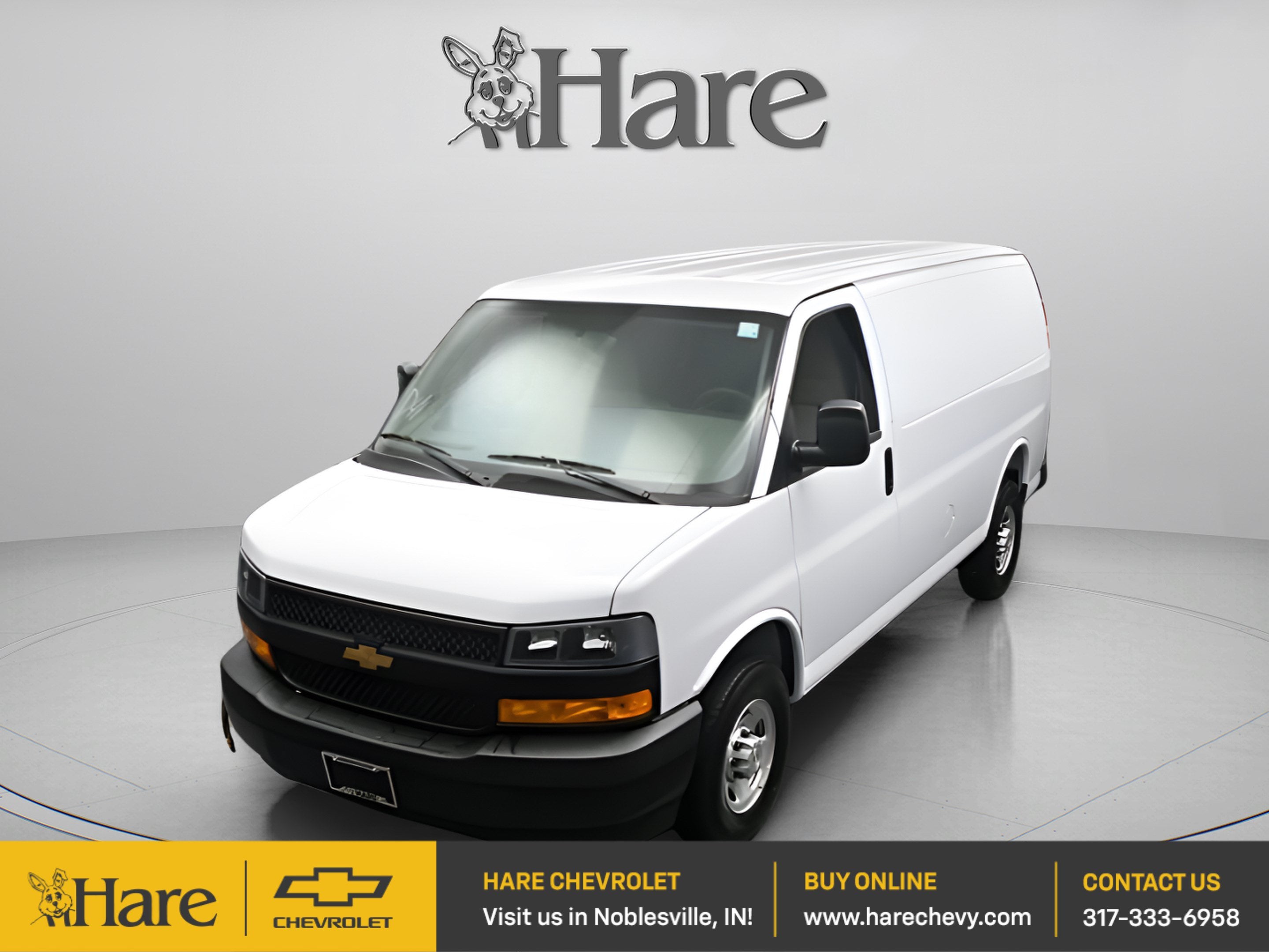 2026 Chevrolet Express Cargo WT in Summit White — front three-quarter view