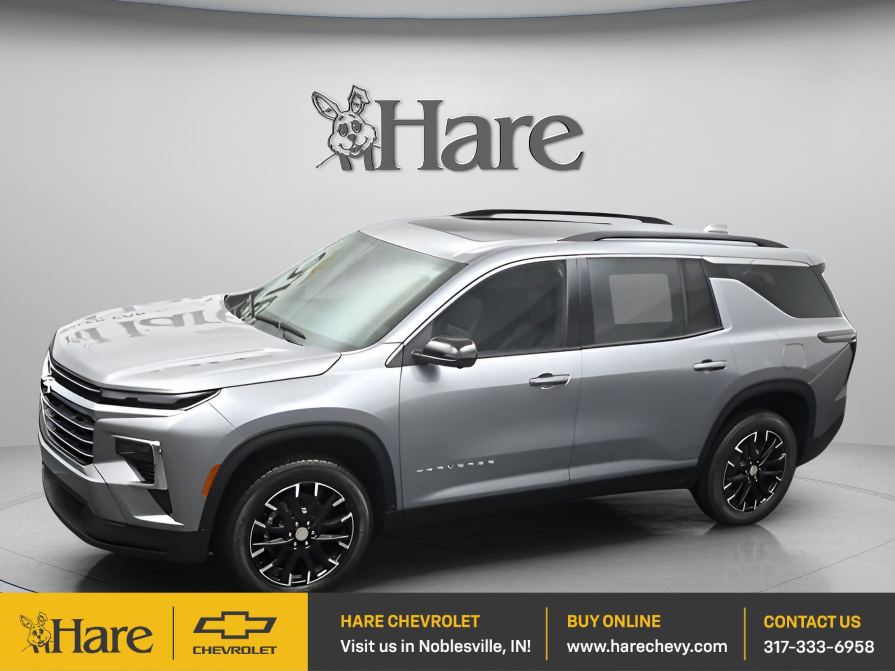 2026 Chevrolet Traverse LT in Sterling Gray Metallic — front three-quarter view
