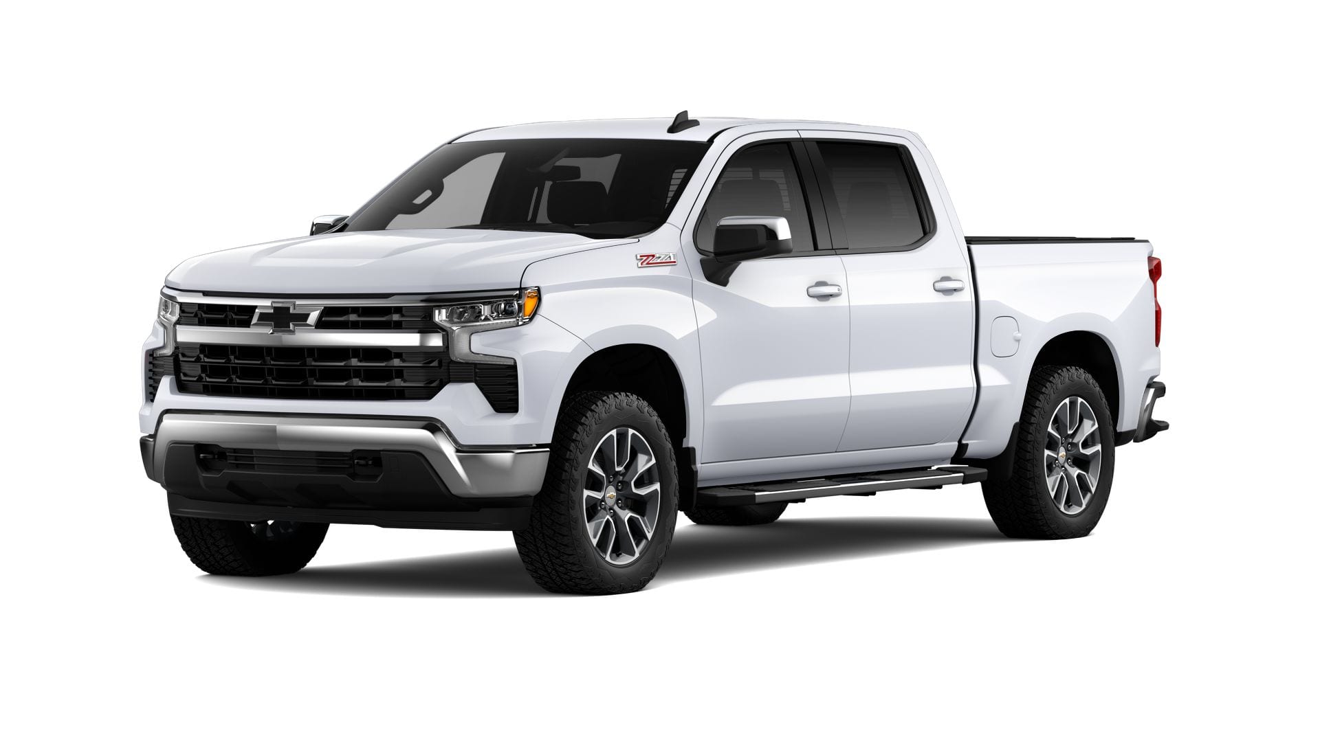 2026 Chevrolet Silverado 1500 LT in Summit White — front three-quarter view