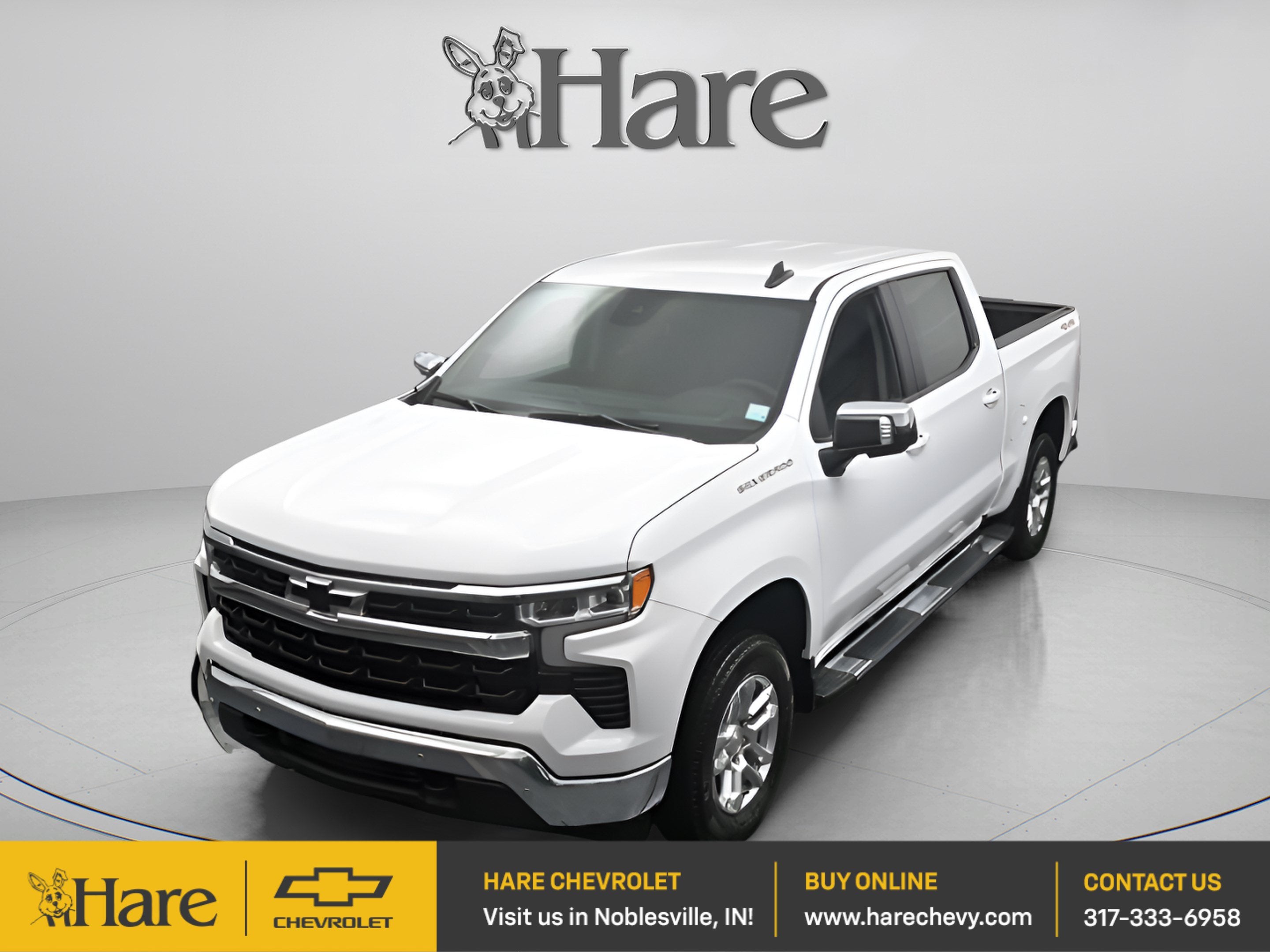 2026 Chevrolet Silverado 1500 LT in Summit White — front three-quarter view