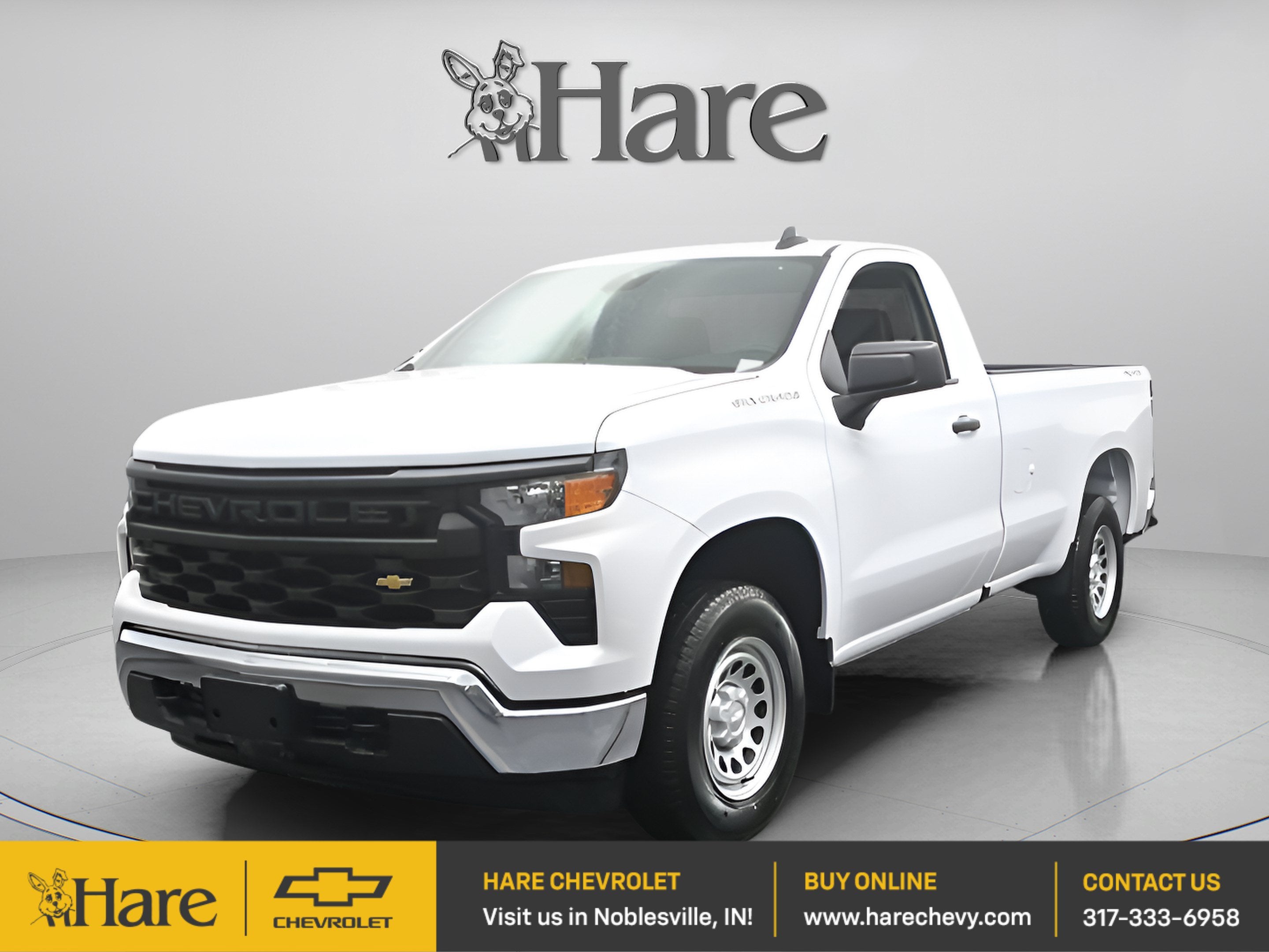 2026 Chevrolet Silverado 1500 WT in Summit White — front three-quarter view