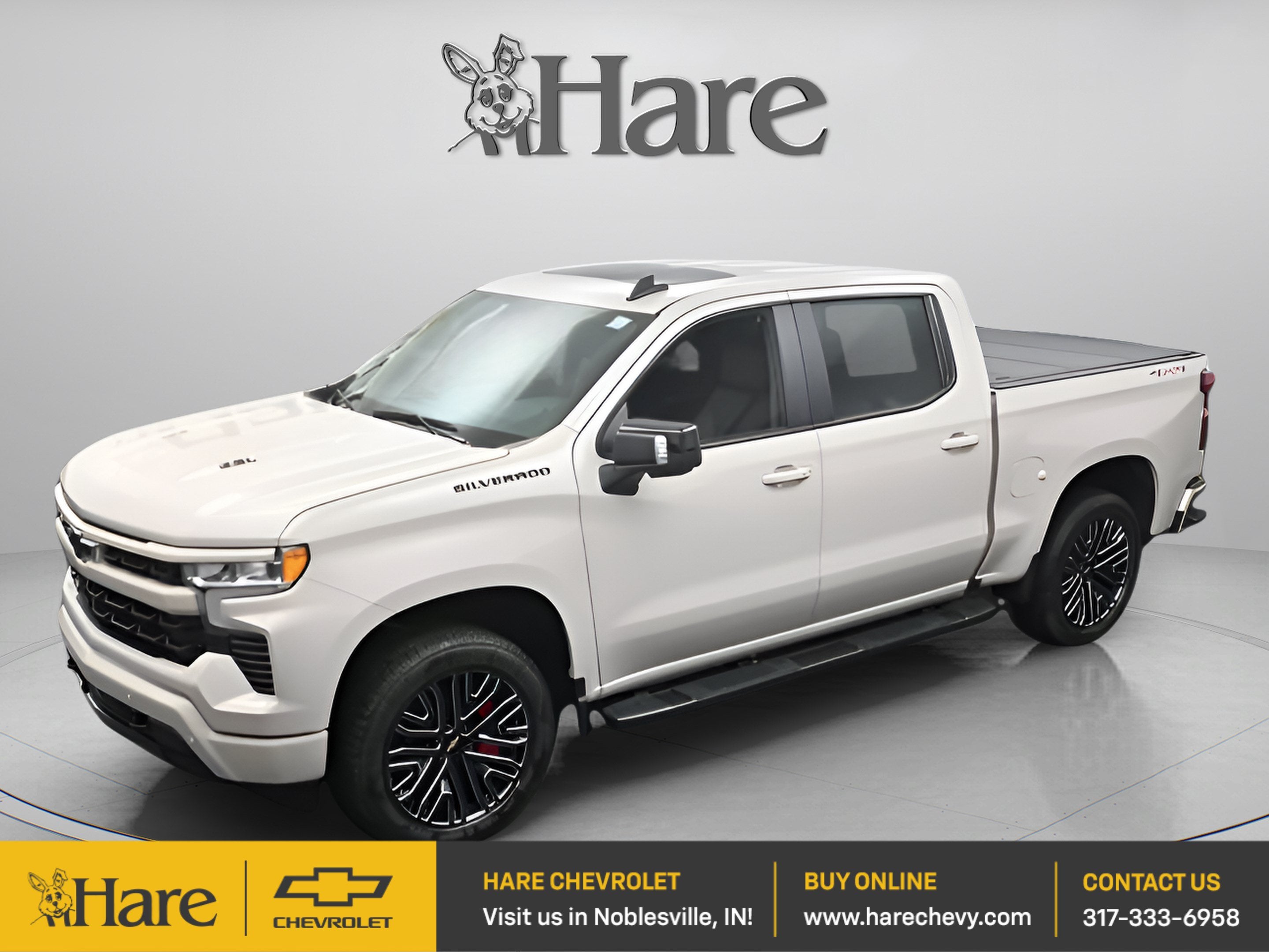 2026 Chevrolet Silverado 1500 RST in White Sands — front three-quarter view