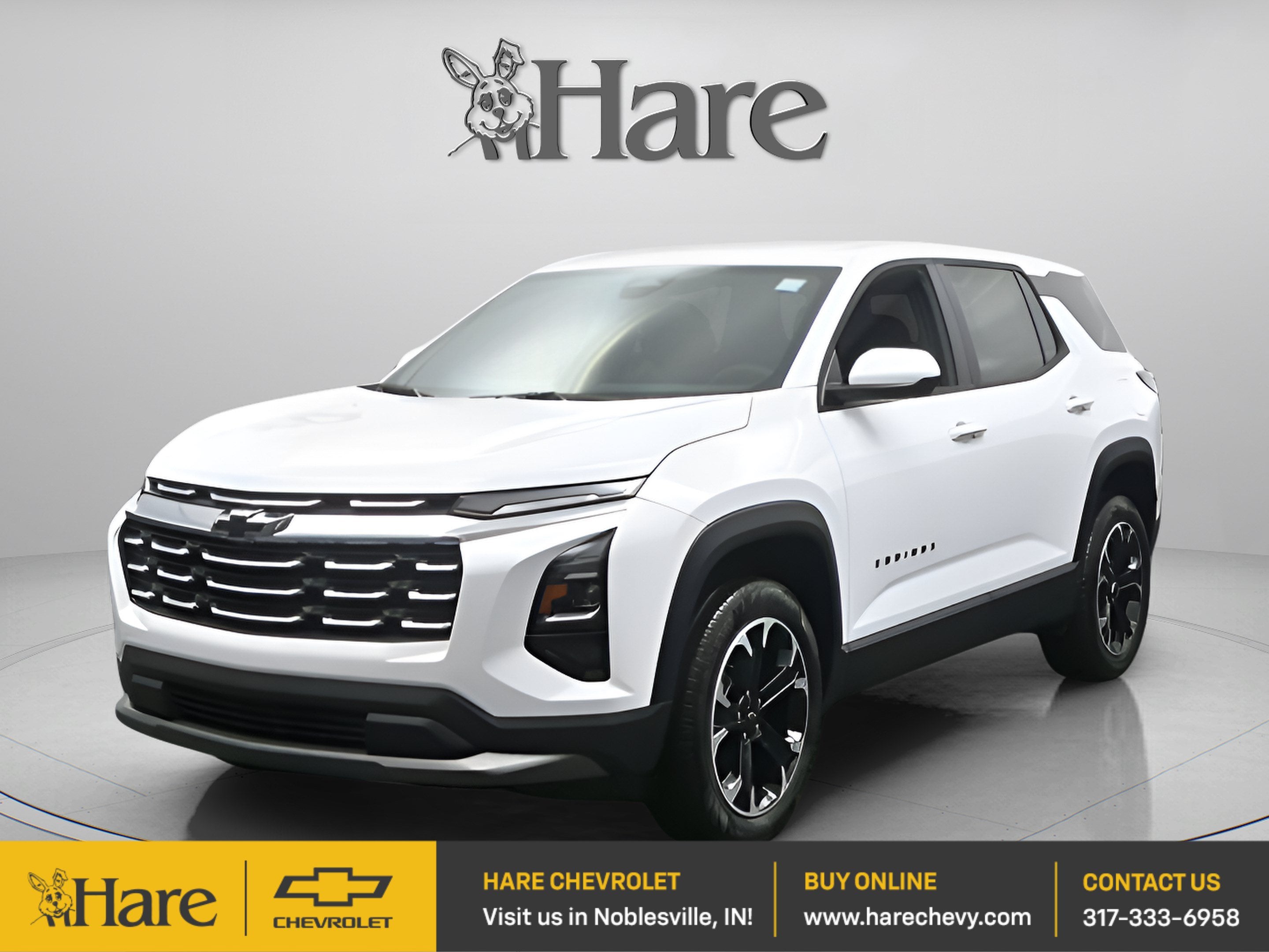 2026 Chevrolet Equinox LT in Summit White — front three-quarter view