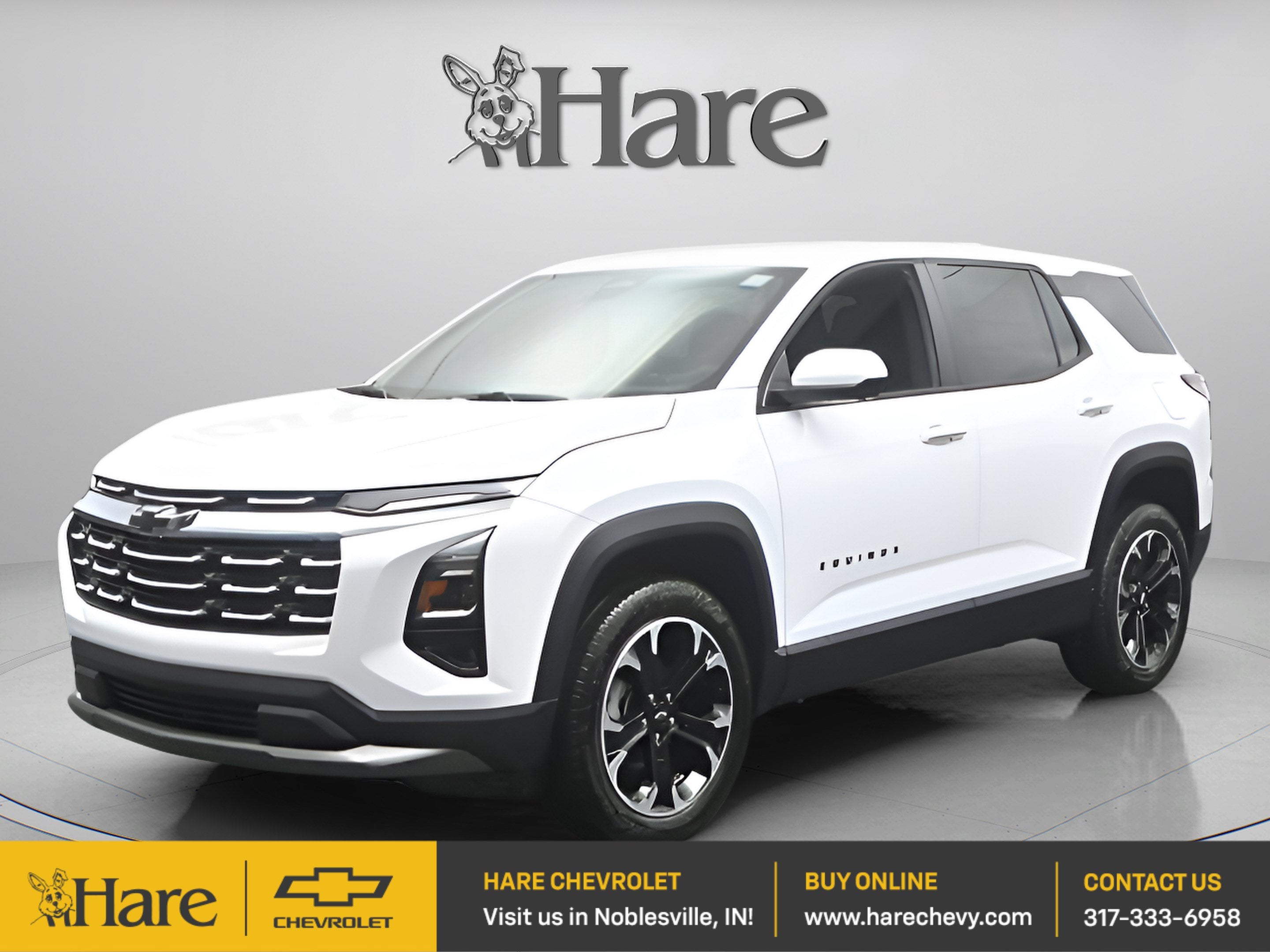 2026 Chevrolet Equinox LT in Summit White — front three-quarter view