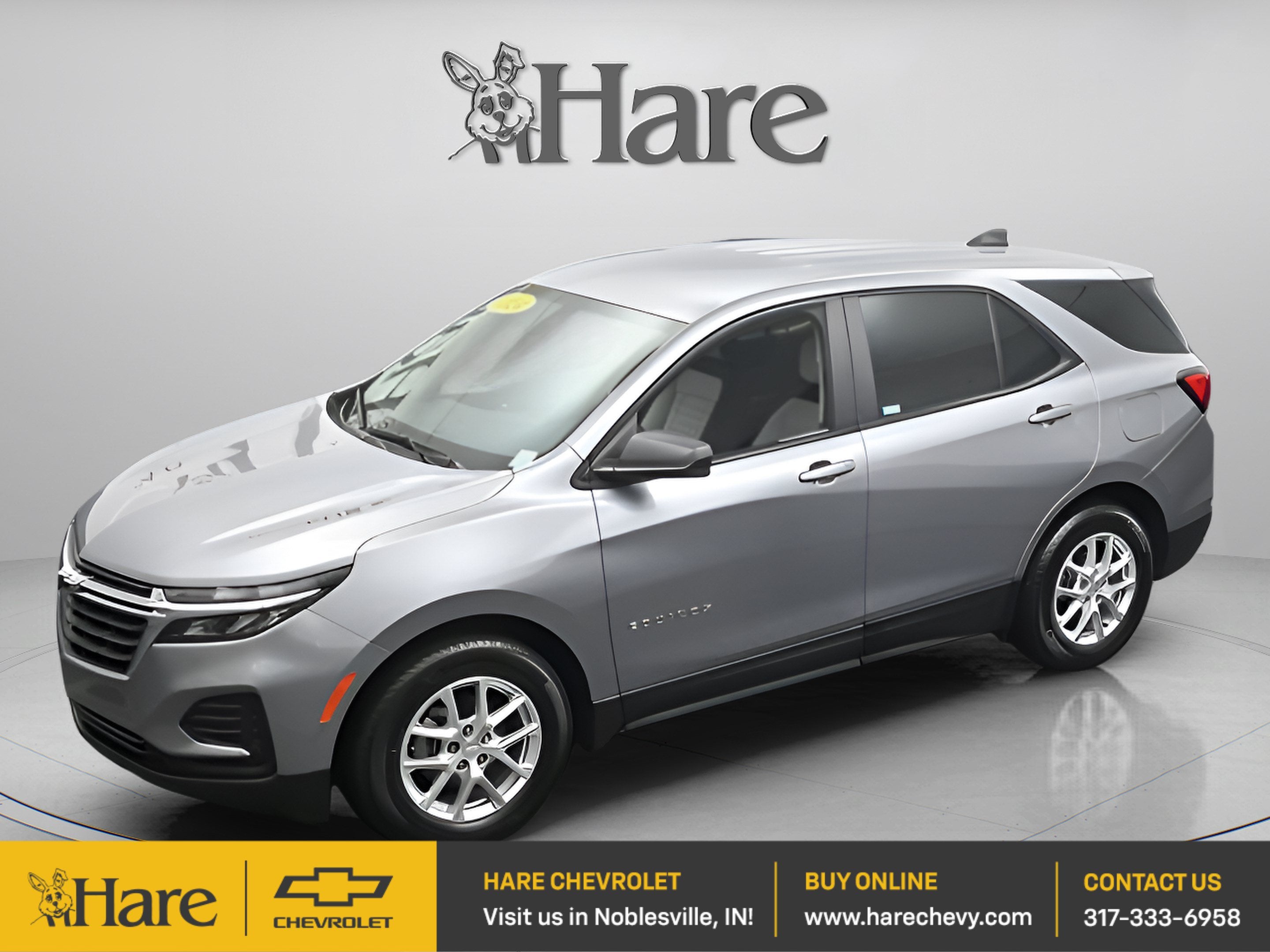 2024 Chevrolet Equinox LS in Sterling Gray Metallic — front three-quarter view