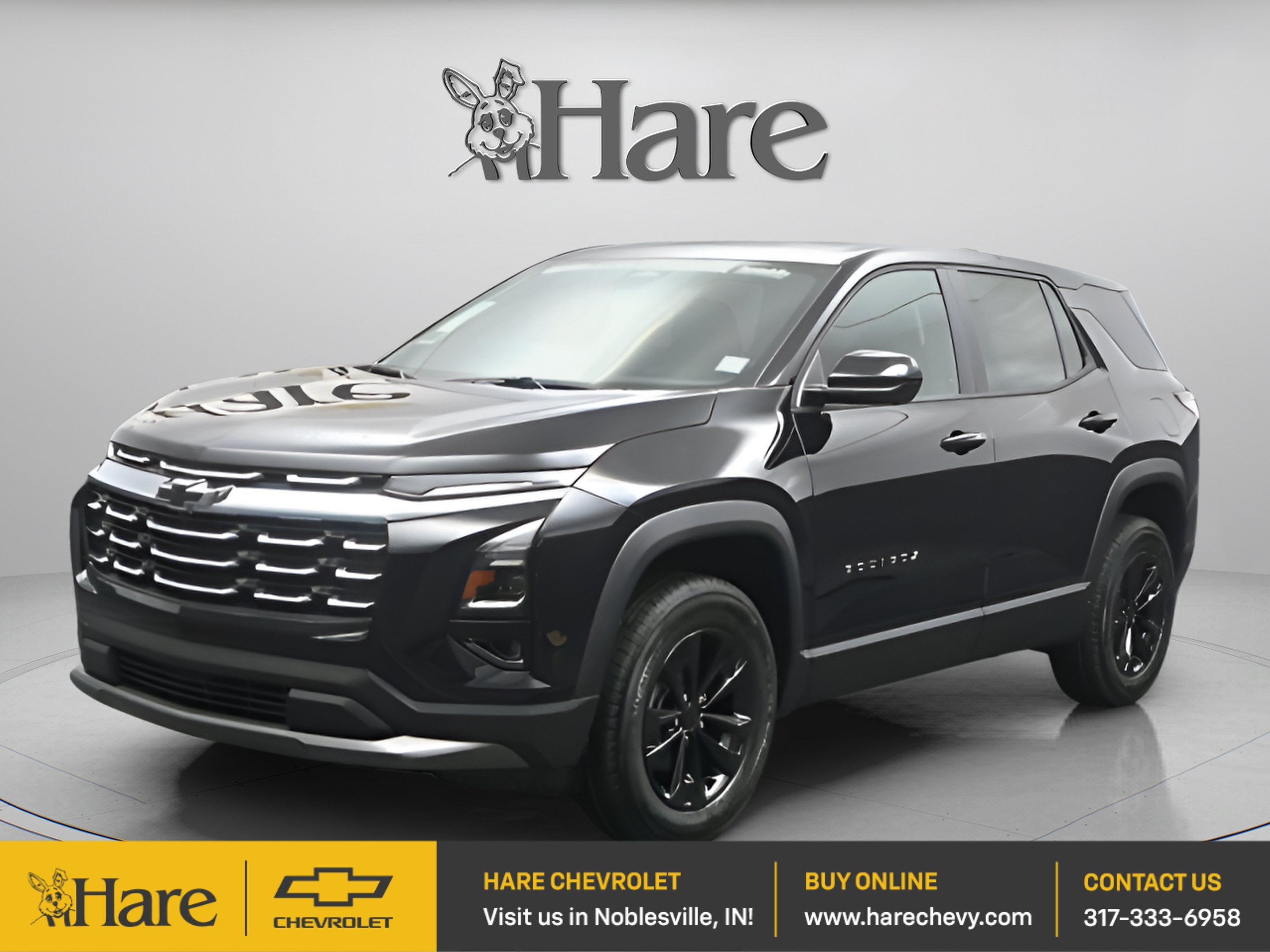 2026 Chevrolet Equinox LT in Mosaic Black Metallic — front three-quarter view