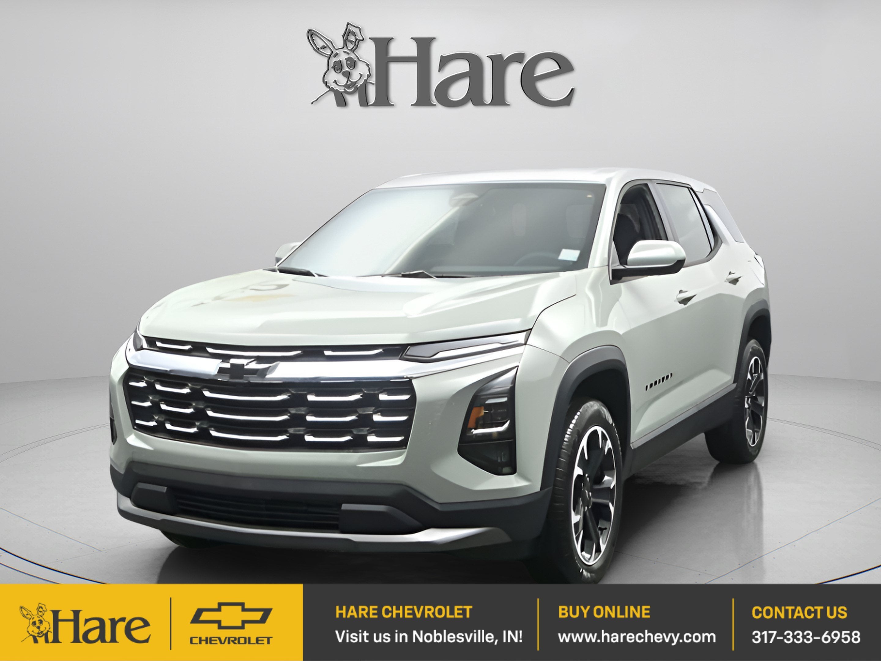 2026 Chevrolet Equinox LT in Cacti Green — front three-quarter view