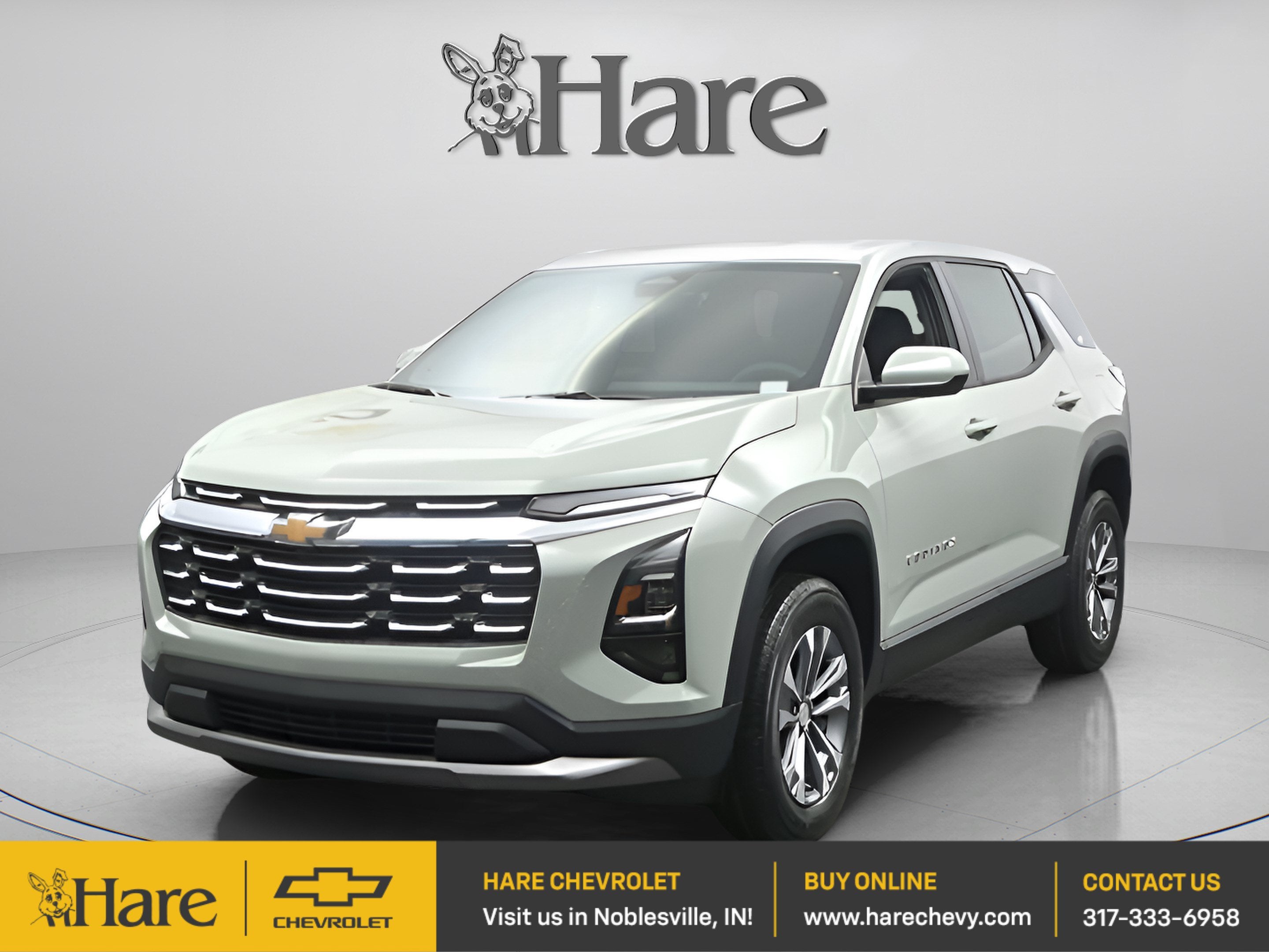 2026 Chevrolet Equinox LT in Cacti Green — front three-quarter view