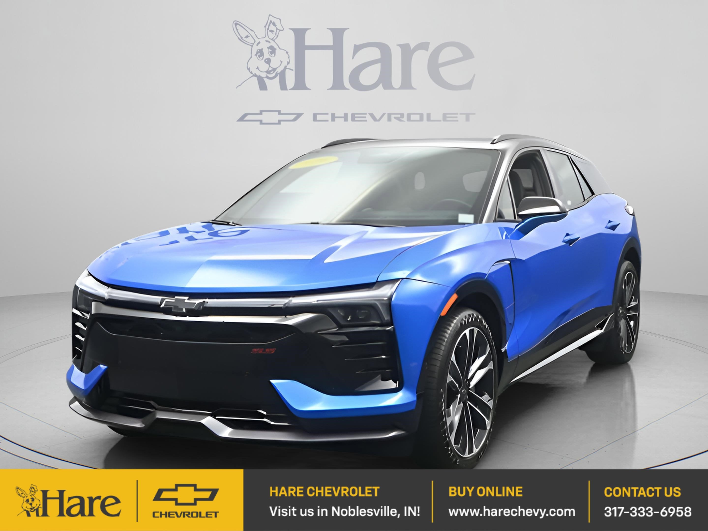 2026 Chevrolet Blazer EV SS in Riptide Blue Metallic — front three-quarter view