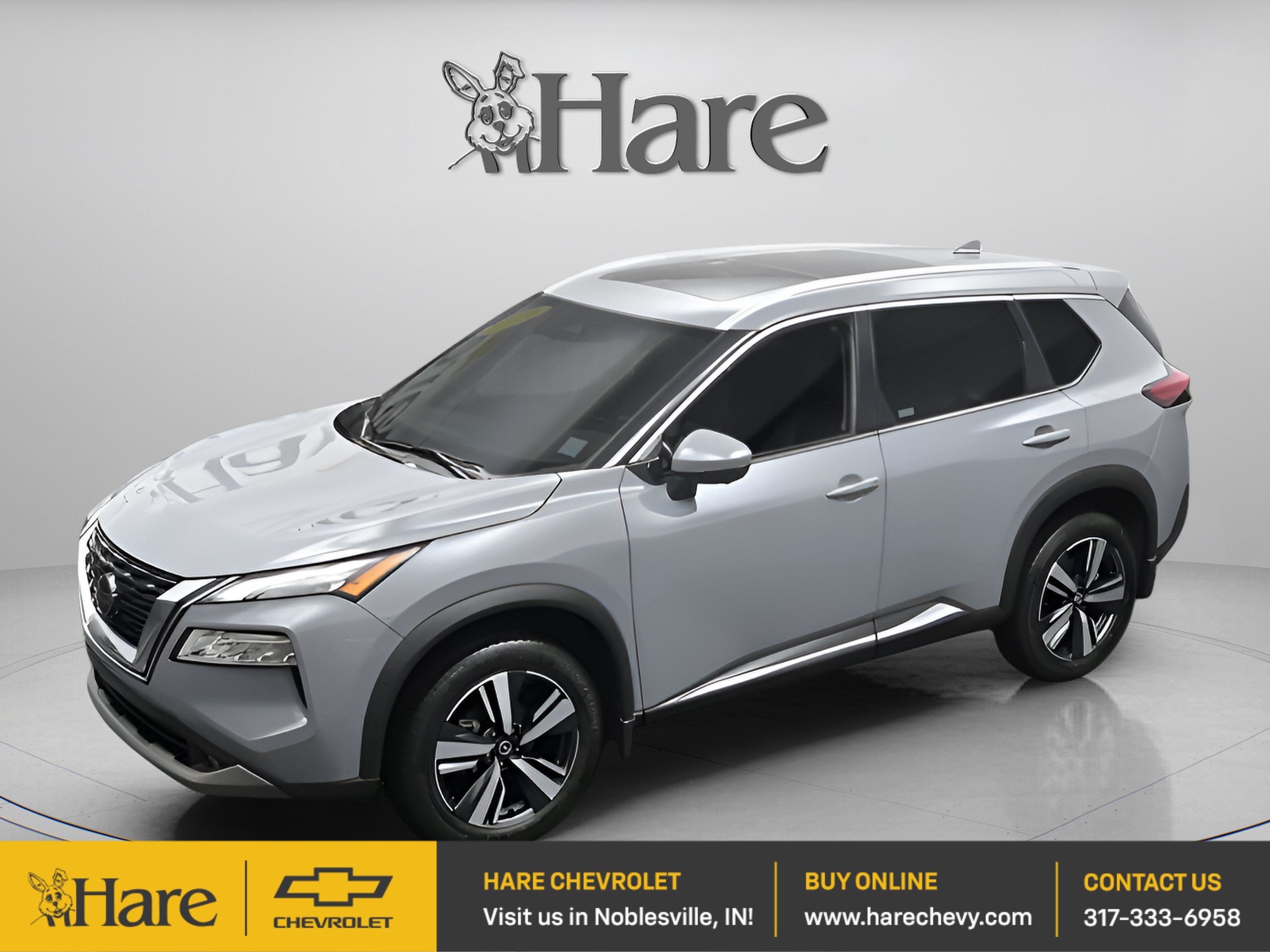 2021 Nissan Rogue SL FWD in Gray — front three-quarter view