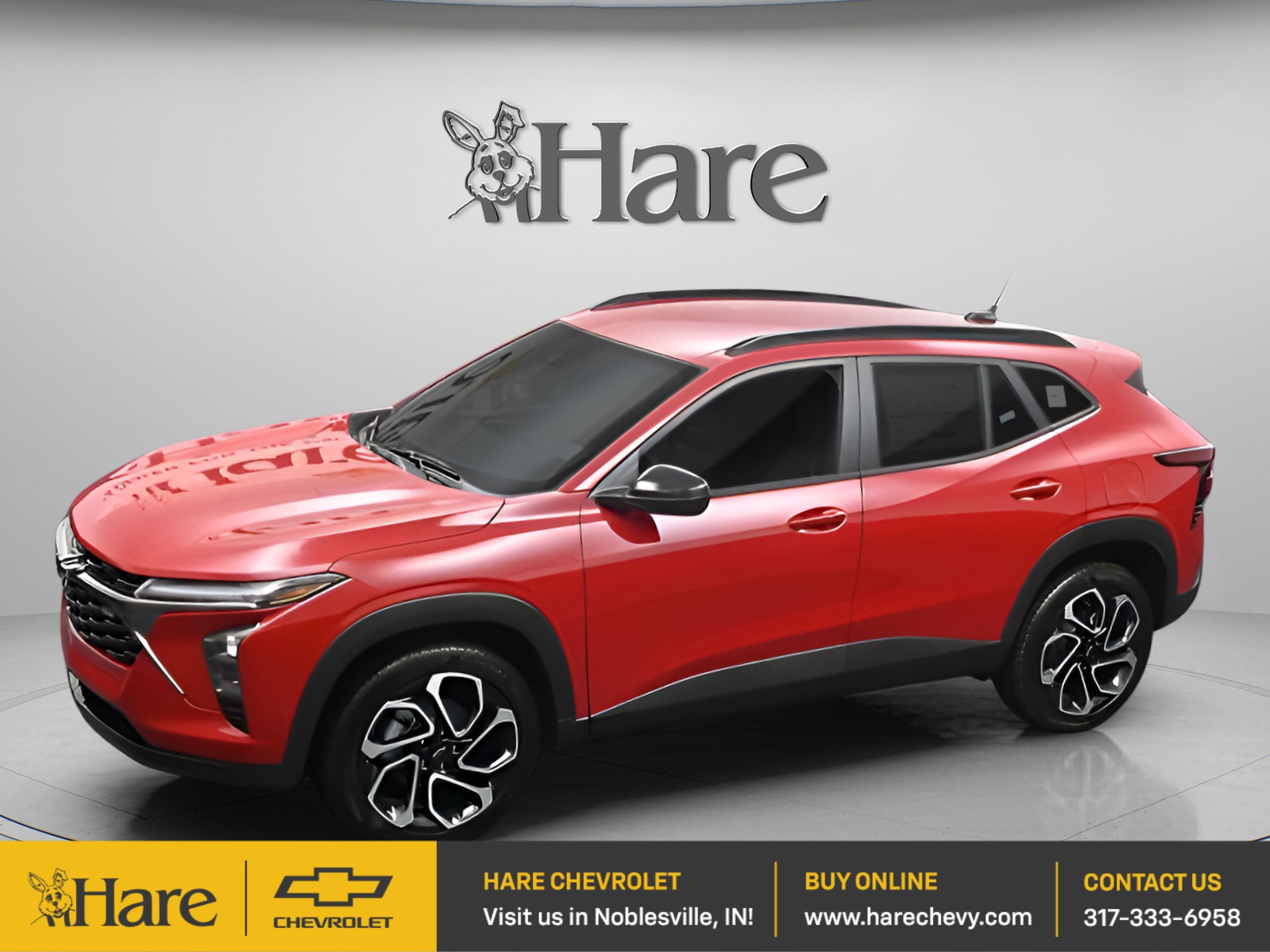 2026 Chevrolet Trax 2RS in Apex Red — front three-quarter view
