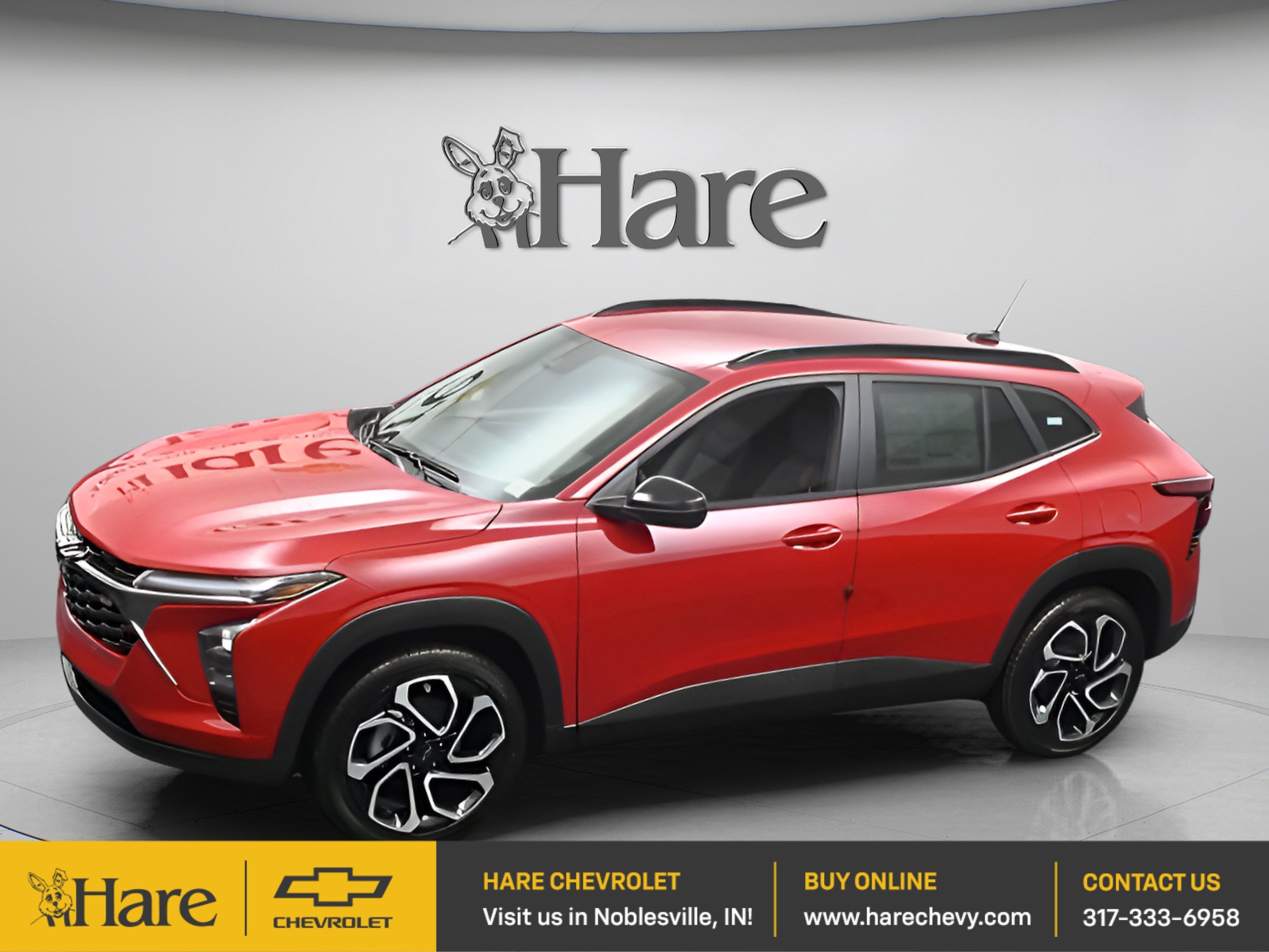 2026 Chevrolet Trax 2RS in Apex Red — front three-quarter view
