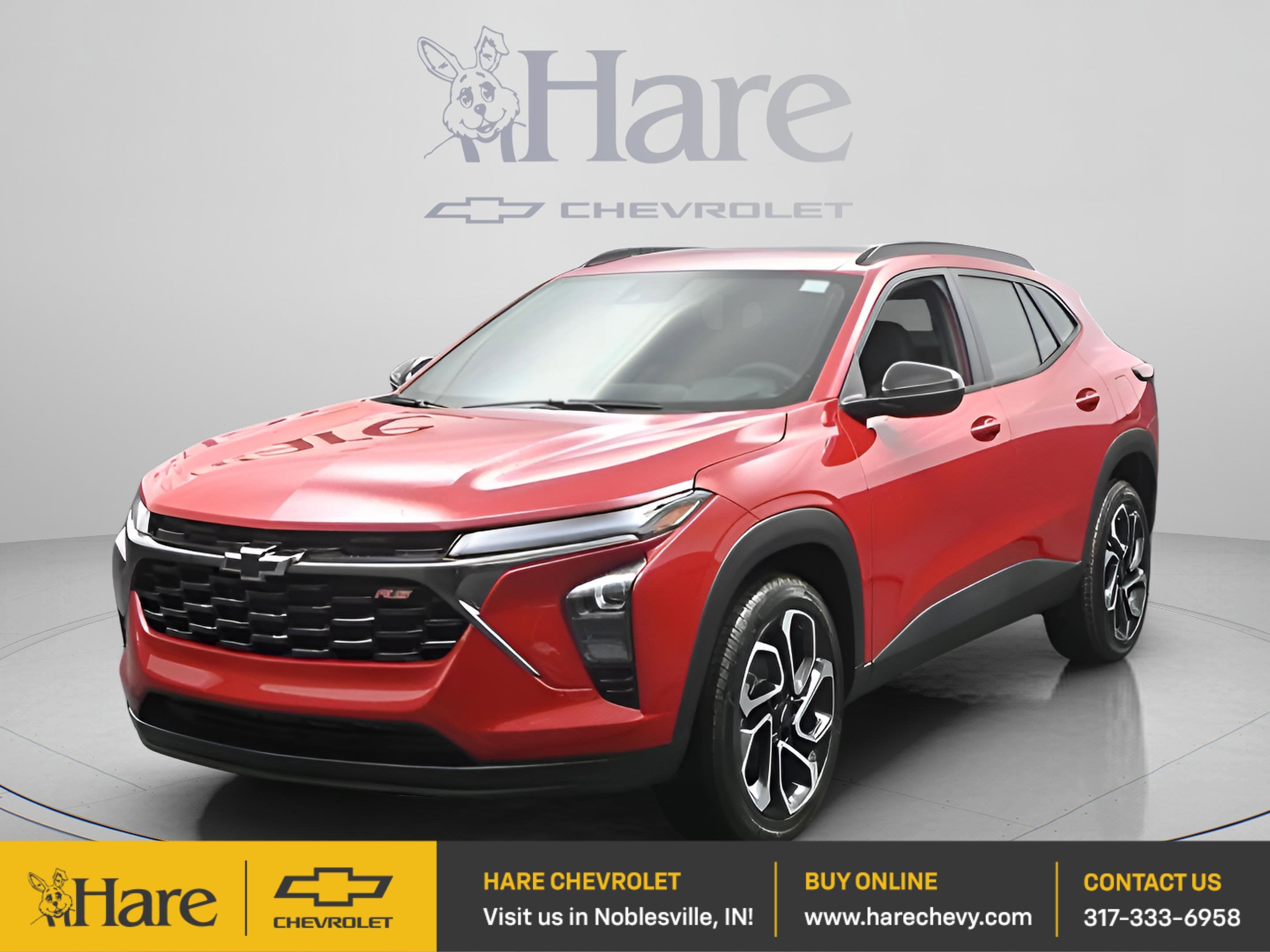 2026 Chevrolet Trax 2RS in Apex Red — front three-quarter view