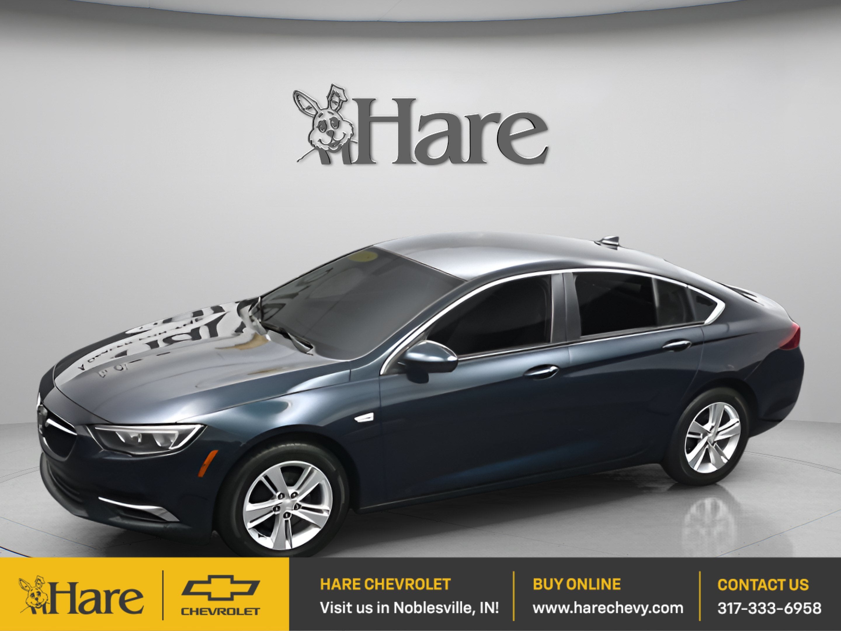 2018 Buick Regal Sportback Preferred in Carrageen Metallic — front three-quarter view
