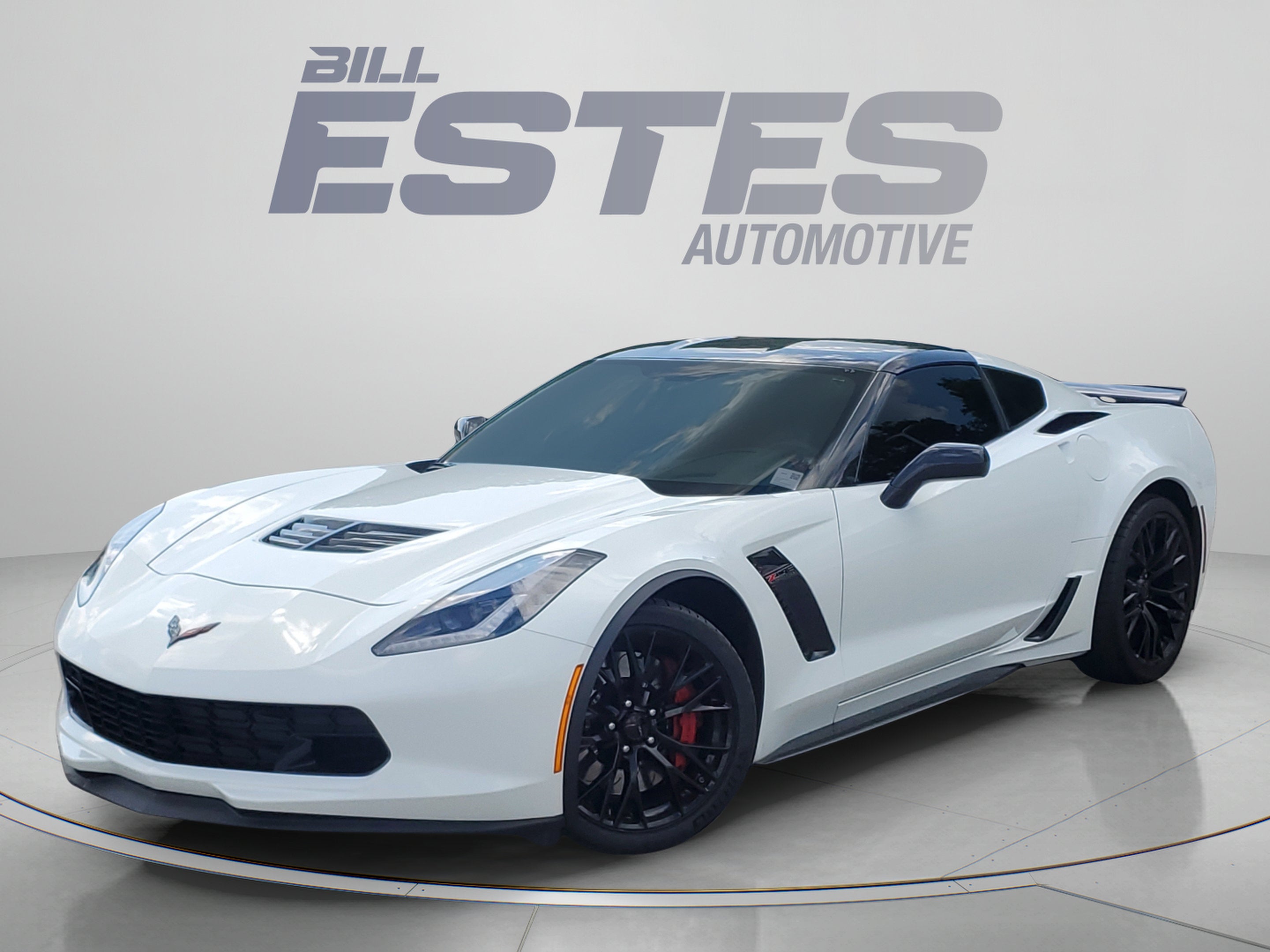 2018 Chevrolet Corvette Z06 1LZ in Arctic White — front three-quarter view