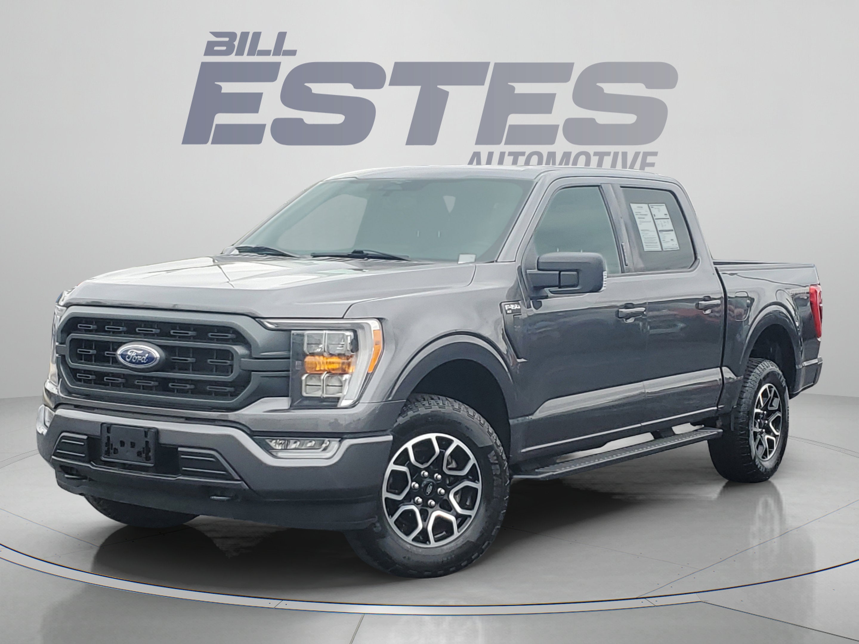 2023 Ford F-150 XLT in Carbonized Gray Metallic — front three-quarter view