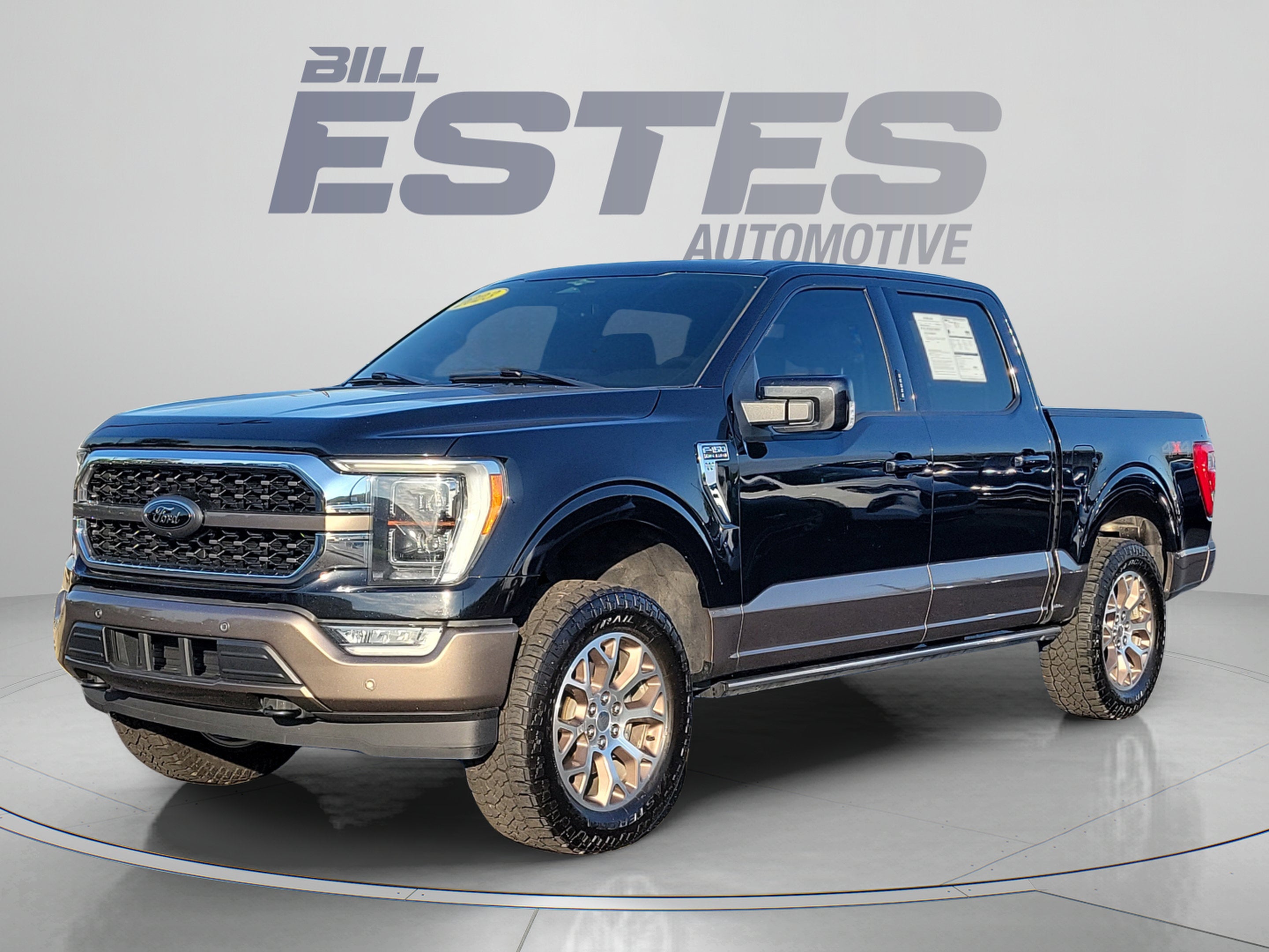 2023 Ford F-150 King Ranch in Stone Gray Metallic — front three-quarter view