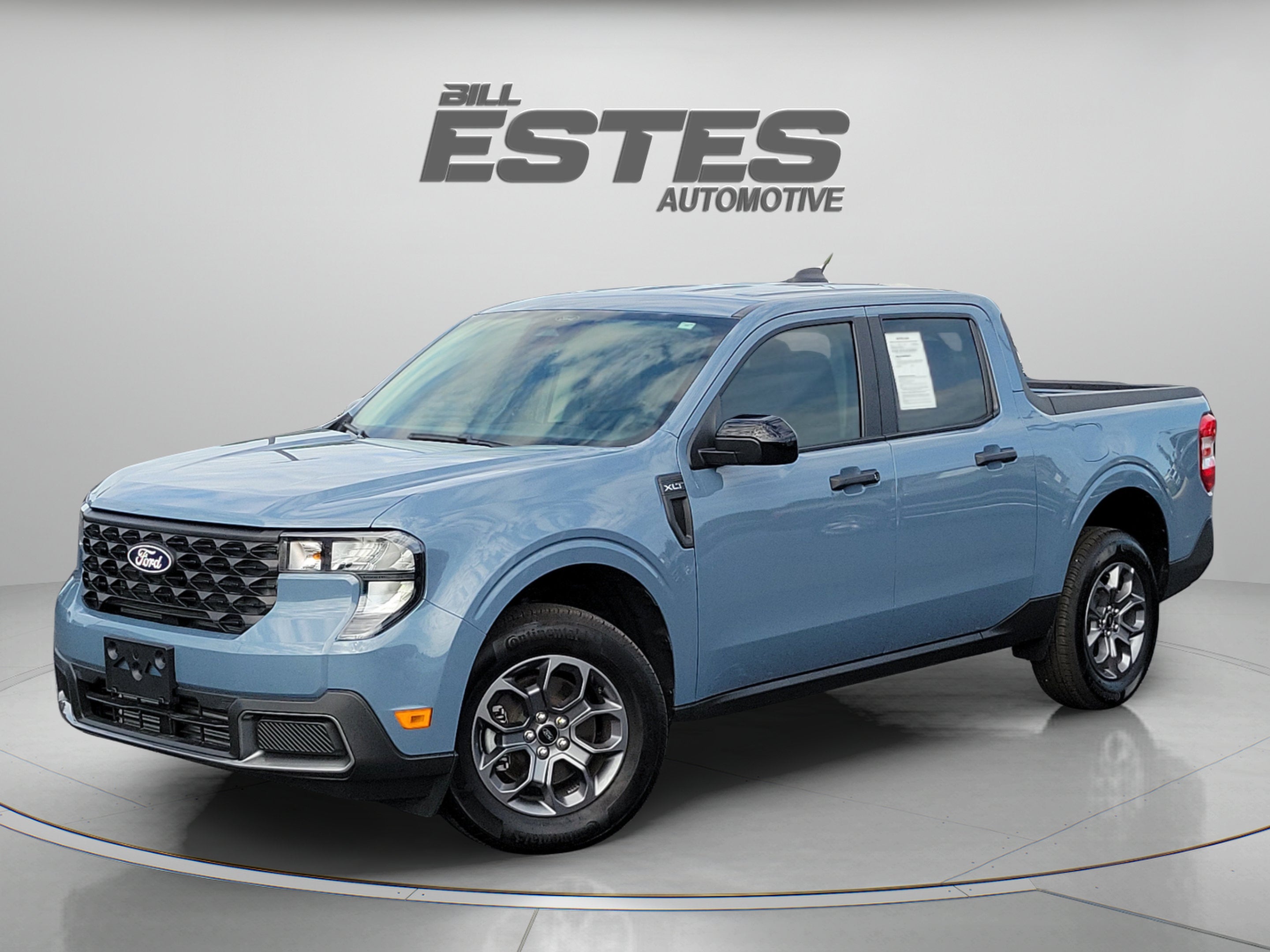 2026 Ford Maverick XLT in Azure Gray Metallic Tri-Coat — front three-quarter view