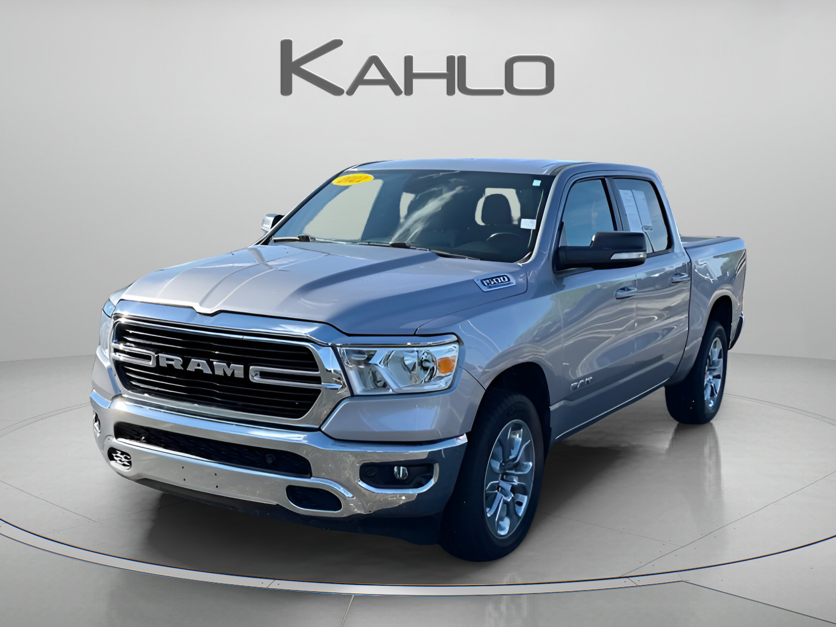 2021 RAM 1500 Big Horn in Billet Silver Metallic Clearcoat — front three-quarter view