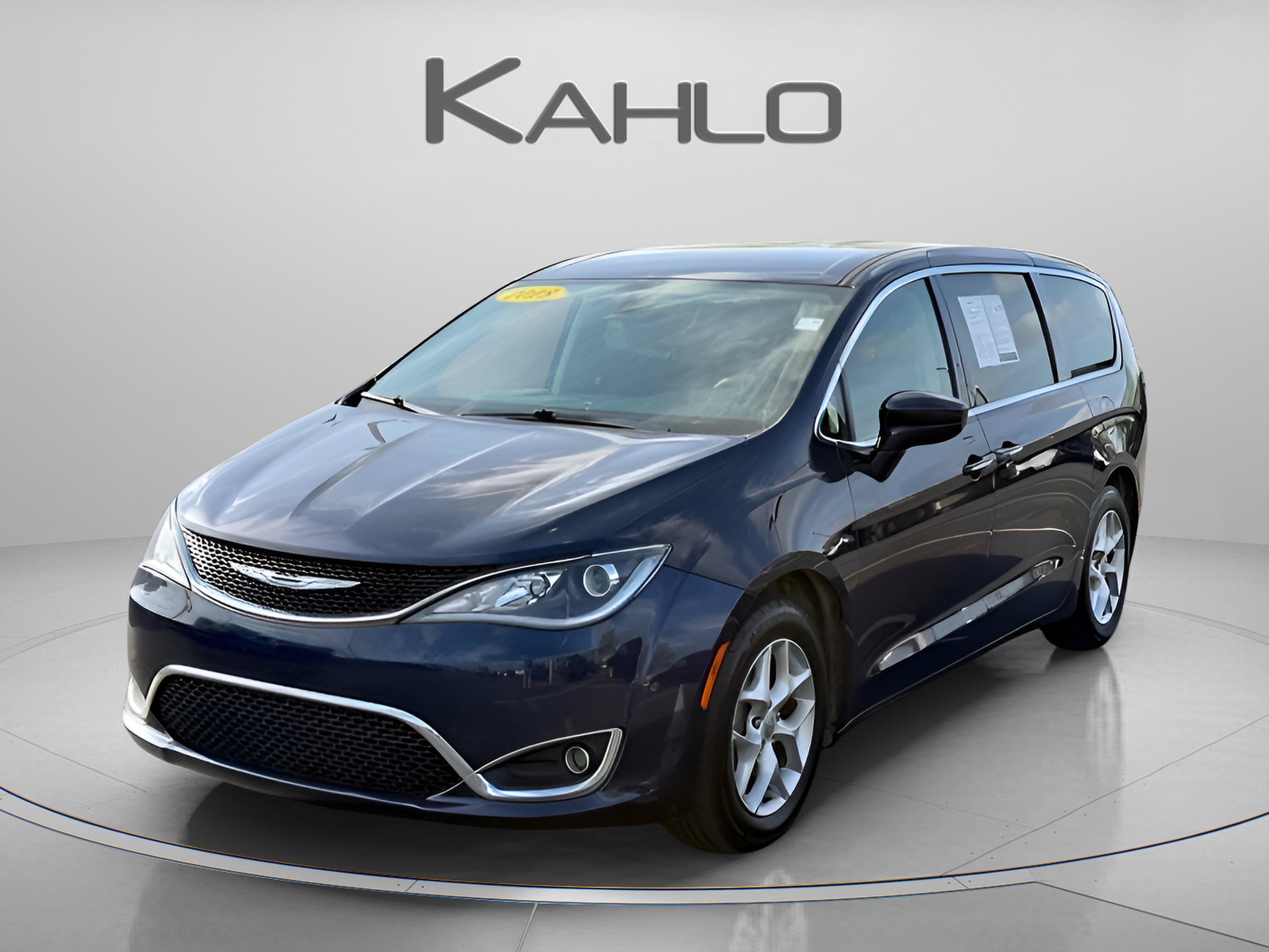 2018 Chrysler Pacifica Touring Plus in Jazz Blue Pearlcoat — front three-quarter view