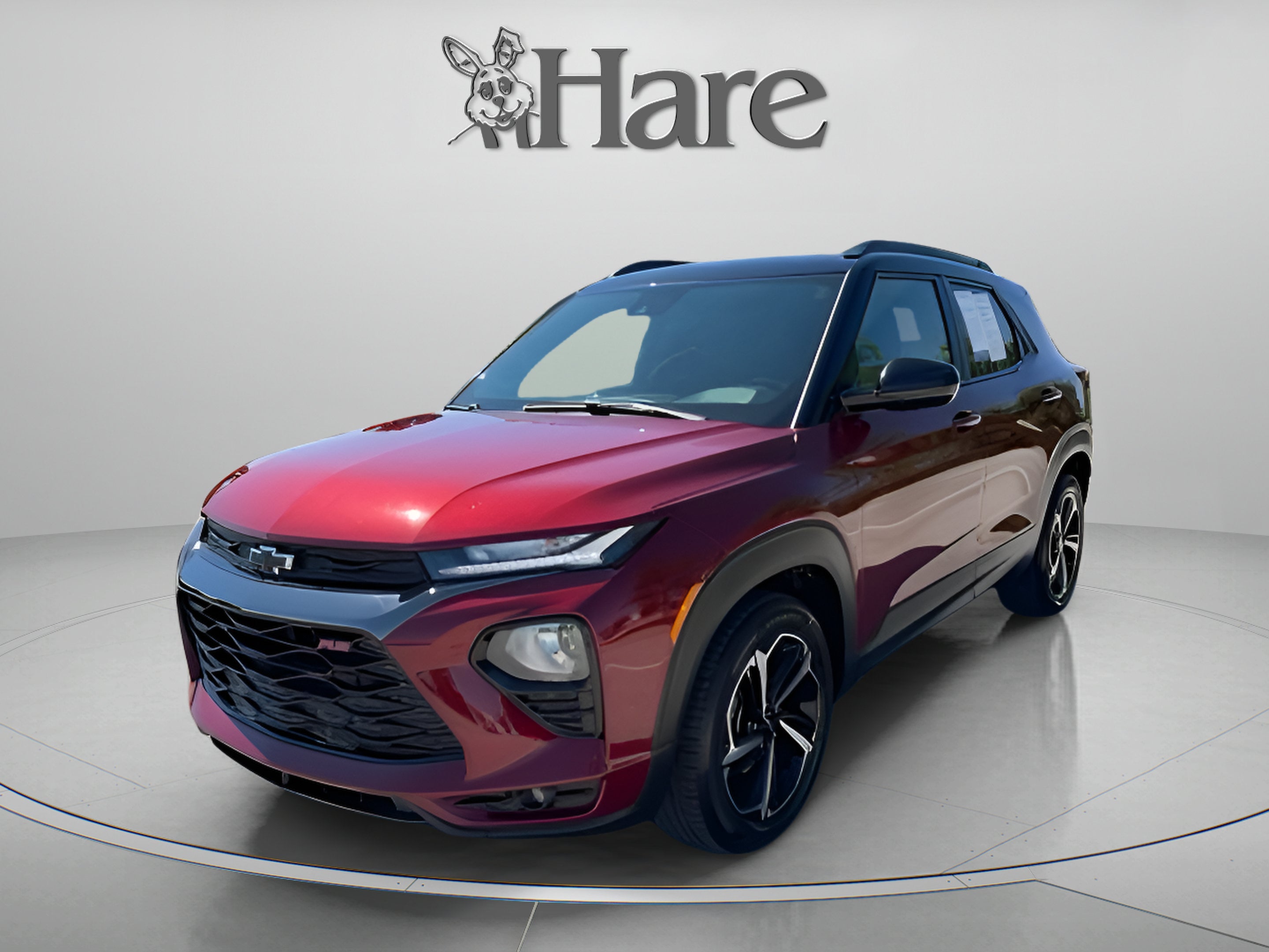 2023 Chevrolet Trailblazer RS in Crimson Metallic — front three-quarter view